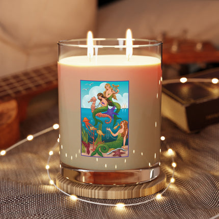 Three Mermaids and Strings of Pearls Scented Candle – Full Glass, 11oz