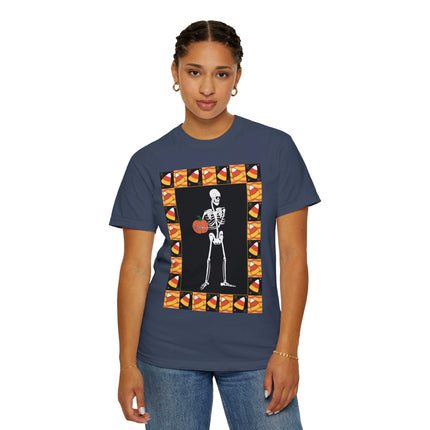 Candy Corn Skeleton Unisex Garment-Dyed T-shirt