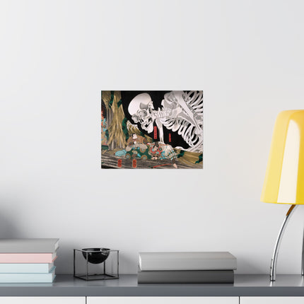 Mitsukuni Defying the Skeleton Spectre by Utagawa Kuniyoshi Matte Horizontal Posters