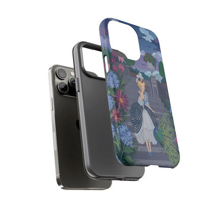 🦚🌸 The Peacock Garden Terrace Phone Case – Art Deco Floral Elegance