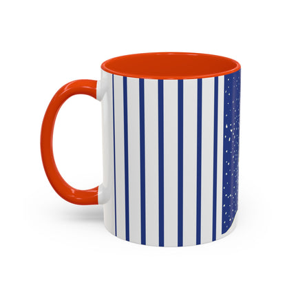 Snowman in Falling Snow Colorful Mugs (11oz, 15oz)