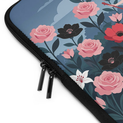 🌹🎭 The Ladies Of The Midnight Rose Garden Laptop Sleeve – Art Deco Floral Masquerade