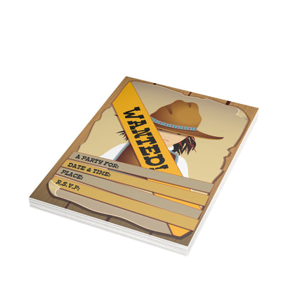 Wild West Party Invitation! Bundles of 10, 30, 50 Pieces Available (envelopes included)