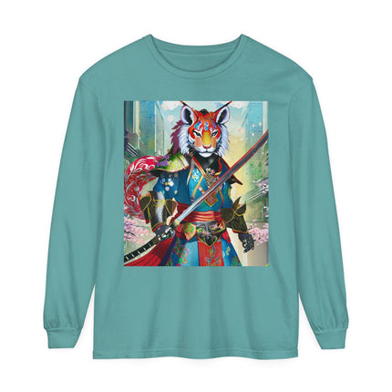 Cyberpunk Samurai Lion Long Sleeve T-Shirt