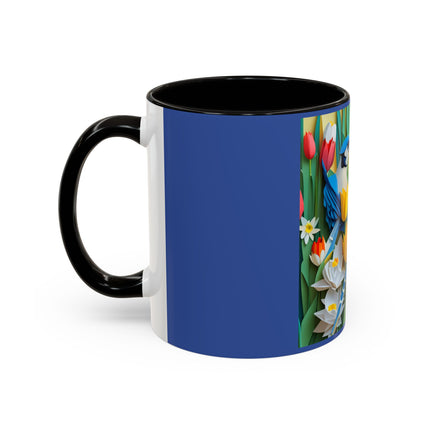 Blue Jays in a Spring Garden Colorful Mugs (11oz, 15oz)