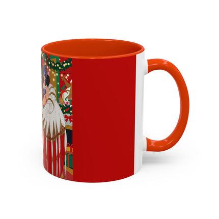🎄💃 The Christmas Mirror Duet Colorful Mug – Art Deco Holiday Elegance