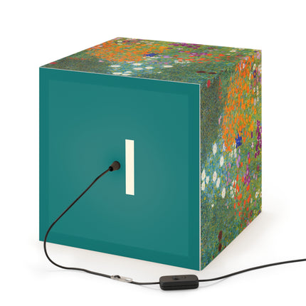 Cottage Garden by Gustav Klimt Light Cube Lamp