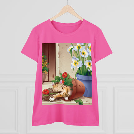 Blooming Serenity Women's Midweight Cotton Tee