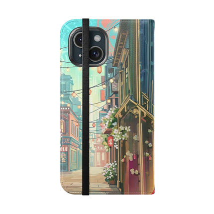 🦝✨ Cybernetic Red Panda Flip Case – Neon Charm & Futuristic Wonder