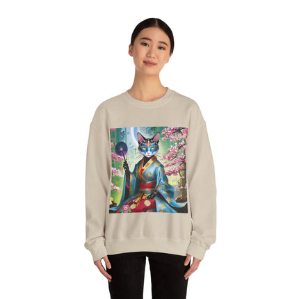 Cyberpunk Geisha Unisex Heavy Blend™ Crewneck Sweatshirt