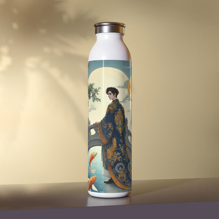 Moonlit Bridge Gentleman Slim Water Bottle 20oz – Imperial Serenity & Moonlit Harmony