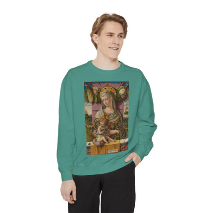 Madonna and Child by Carlo Crivelli Unisex Garment-Dyed Sweatshirt