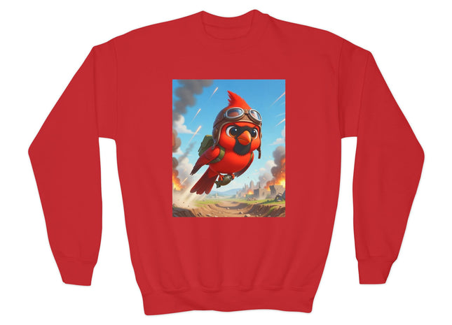 Cardinal Dive Bomber Youth Crewneck Sweatshirt