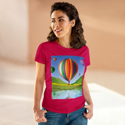 Colorful Heights Women's Midweight Cotton Tee