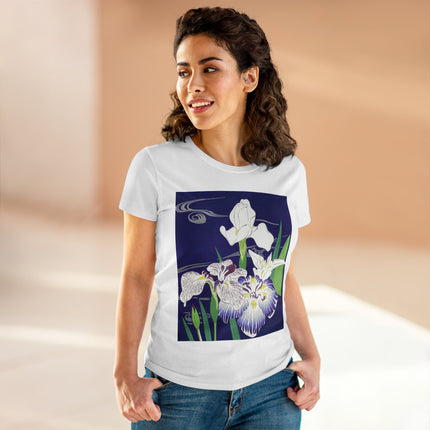 Irises by Kogyo Tsukioka Women's Midweight Cotton Tee