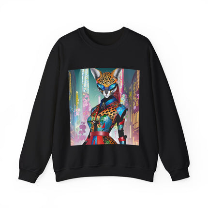 Cyber Cat Glamour Unisex Heavy Blend™ Crewneck Sweatshirt