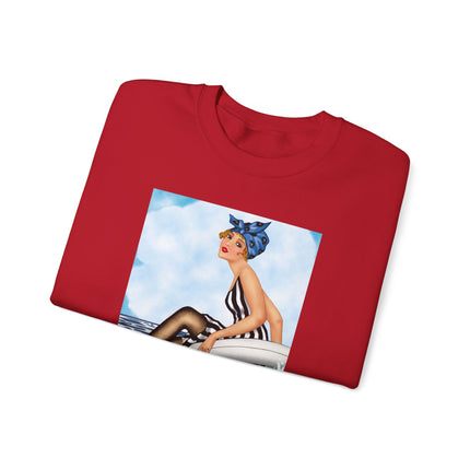 Playful Waves and Fashion Follies Heavy Blend™ Crewneck Sweatshirt