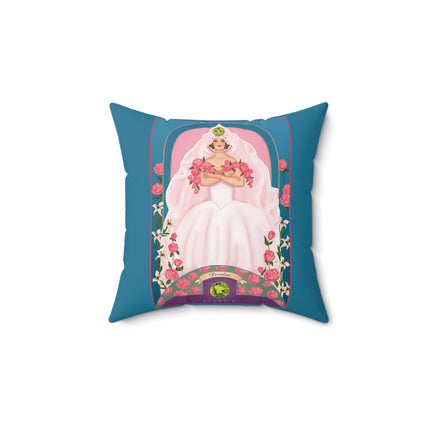 August & Peridot (from the Gem Series) by Sofia Chiostri Spun Polyester Square Pillow