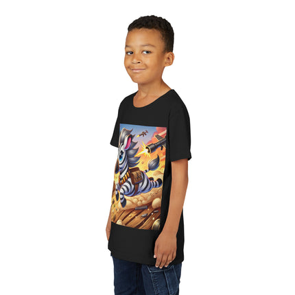 Zebra on the Run Youth Short Sleeve Tee