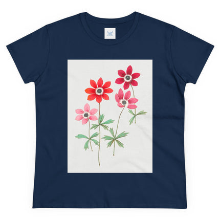 Women's Anemone Print Midweight Cotton Tee