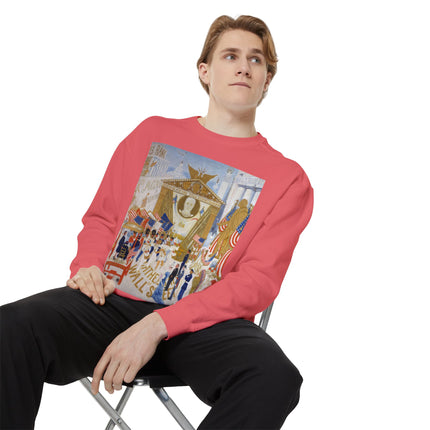 The Cathedrals of Wall Street Unisex Garment-Dyed Sweatshirt