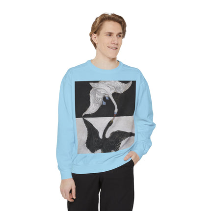 The Swan by Hilma af Klint Garment-Dyed Sweatshirt