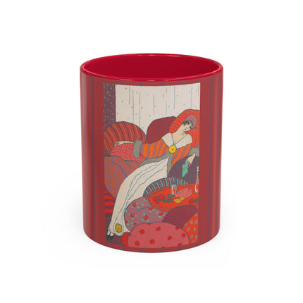 Les Coussins by Georges Lepape Colorful Mugs (11oz, 15oz)