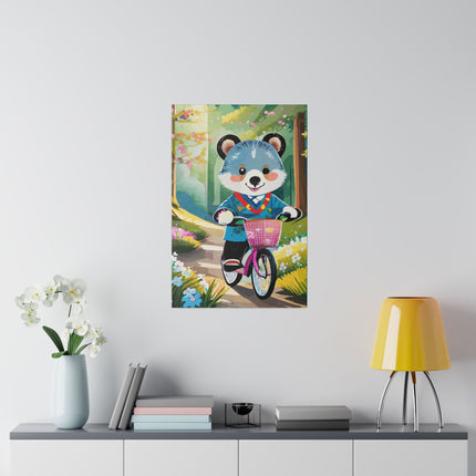 Furry Cyclist Matte Canvas, Stretched, 0.75"