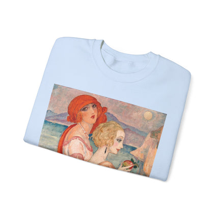 Sur la Route d'Anacapri by Gerda Wegener Heavy Blend™ Crewneck Sweatshirt