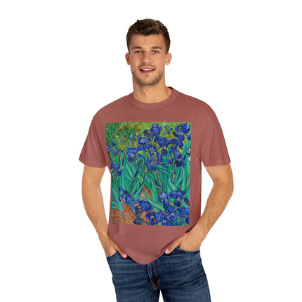 Irises by Van Gogh Unisex Garment-Dyed T-shirt