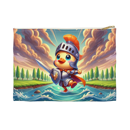 The Valiant Duck Flat Pouch – Courageous Charge & Playful Heroism
