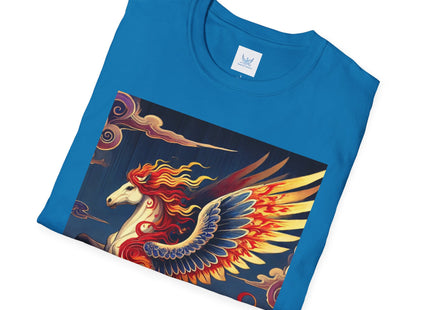 Flame-Winged Horse at Sunset Unisex Softstyle T-Shirt