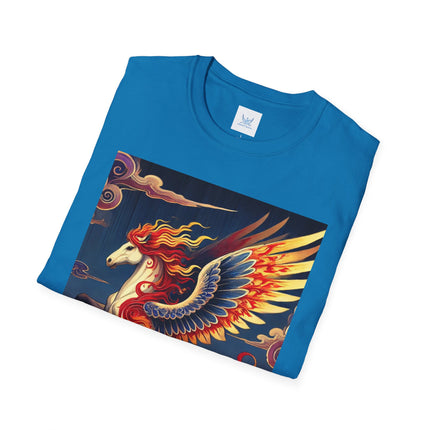 Flame-Winged Horse at Sunset Softstyle T-Shirt