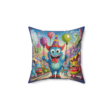 Monster Parade Madness Spun Polyester Square Pillow