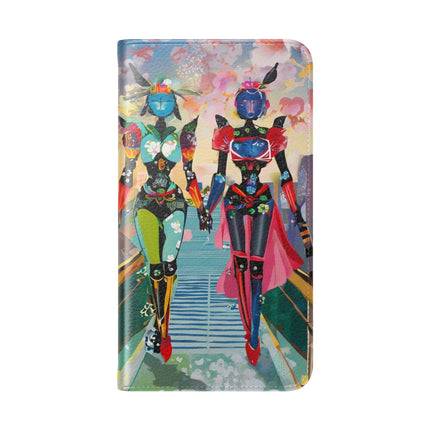 🤖🌆 Cyber Punk Robot Models Flip Case – Futuristic Fashion & Neon Elegance