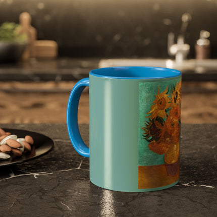 Vase with Twelve Sunflowers by Vincent van Gogh Colorful Mugs (11oz, 15oz)