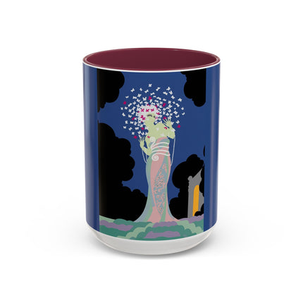 Butterfly Enchantress Colorful Mugs – Ethereal Art Deco Magic & Transformation