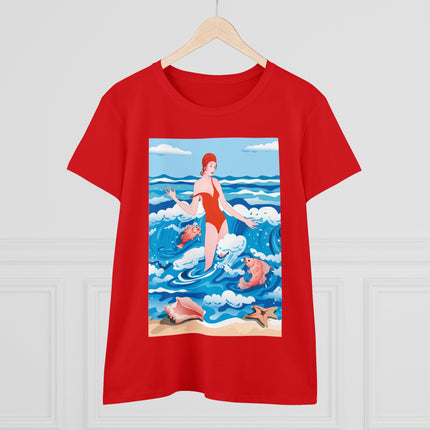 Ocean Symphony Women's Midweight Cotton Tee