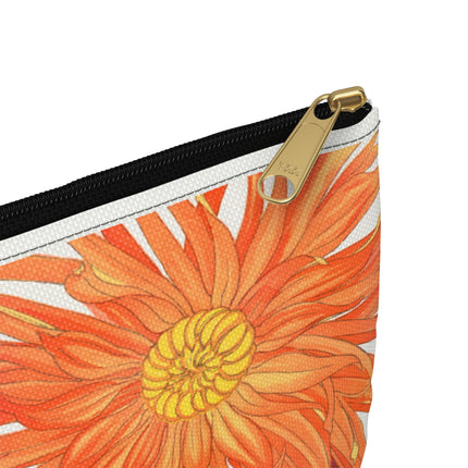 Dahlia Accessory Pouch – Botanical Art Design Inspired By Tanigami Kônan