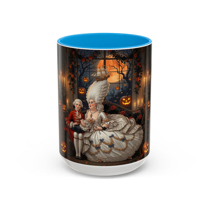 🌙🎃 The Moonlit Pumpkin Parlor Colorful Mug – Elegant Halloween Charm