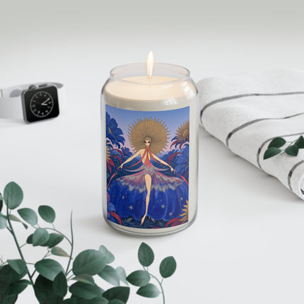 🌞🌸 The Celestial Blossom Garden Dancer Scented Soy Candle – Art Deco Floral Fantasy