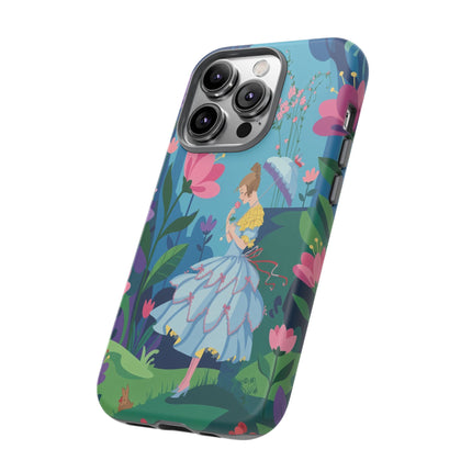🌸☂️ A Stroll Through The Enchanted Forest Phone Case – Art Deco Floral Fantasy