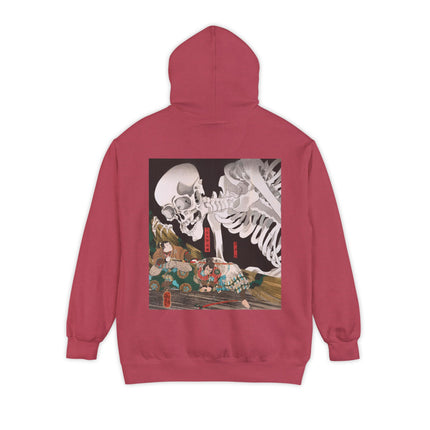 Mitsukuni Defying the Skeleton Spectre by Utagawa Kuniyoshi Unisex Garment-Dyed Hoodie