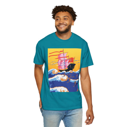 Golden Seas and Whimsical Dreams Unisex Garment-Dyed T-shirt