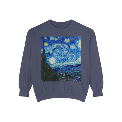 The Starry Night by Vincent Van Gogh Garment-Dyed Sweatshirt