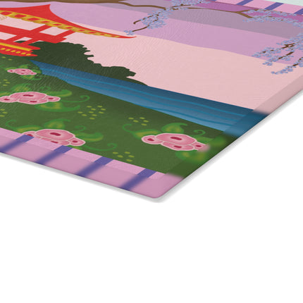 Elegance and Blooms Glass Cutting Board