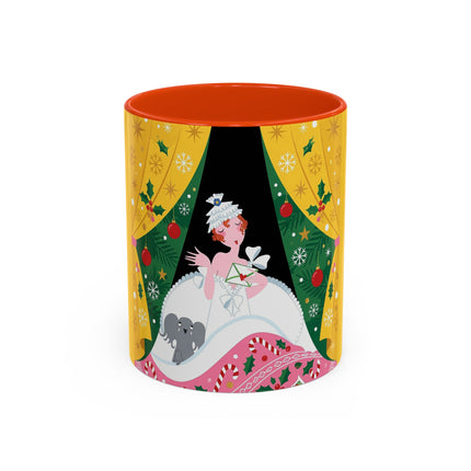 💌🎄 The Christmas Letter Of Holly House Colorful Mug – Whimsical Art Deco Holiday Charm