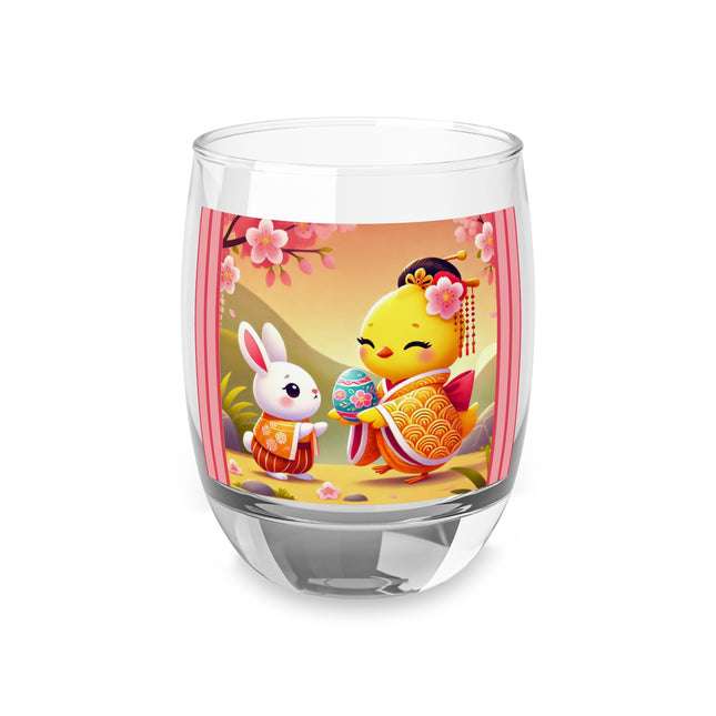 Whimsical Springtime Exchange Whiskey Glass