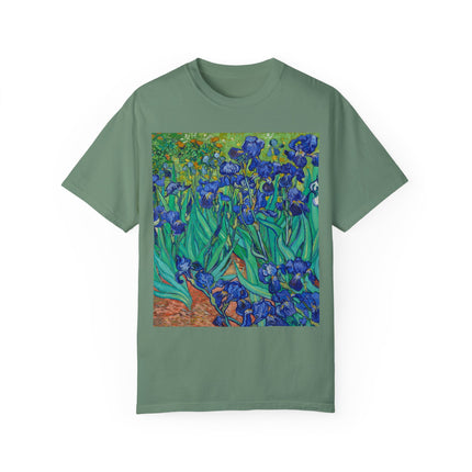 Irises by Van Gogh Unisex Garment-Dyed T-shirt