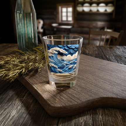 Dramatic Ocean with Crashing Waves Shot Glass, 1.5oz